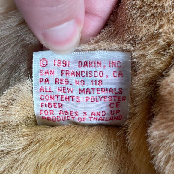 Vintage 1991 Dakin Dog Hand Puppet 17in Plush Golden Retriever Yellow Labrador - Picture 10 of 12